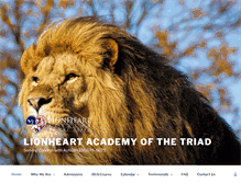 Tablet Screenshot of lionheartacademy.com